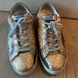 Golden Goose Gold Sequin Sneakers